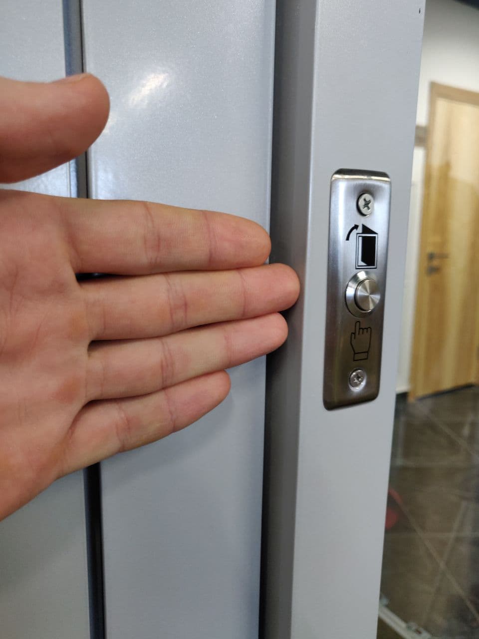 The door release button